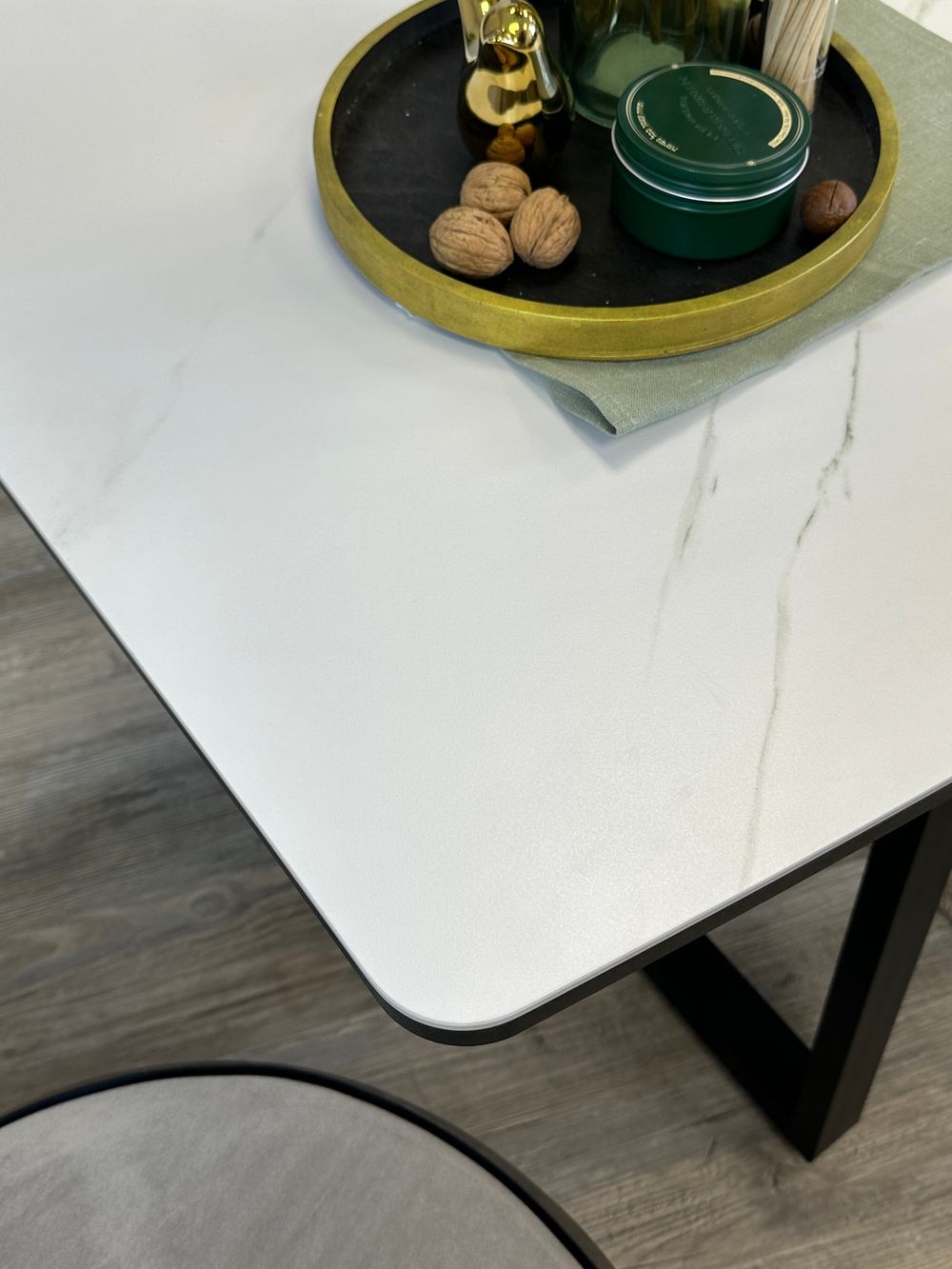 Стол KENNER AZ1400 черный/керамика белая