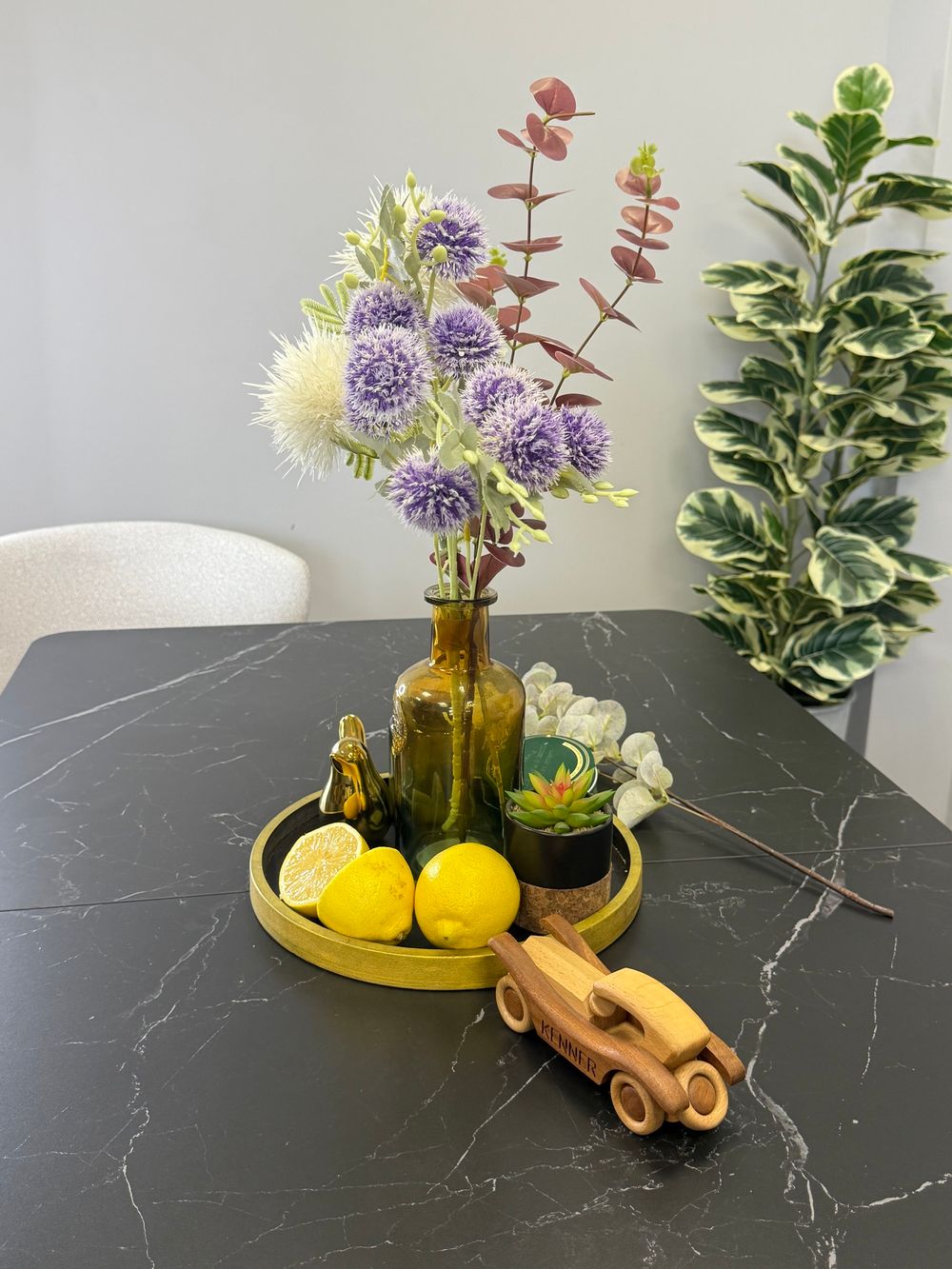 Стол KENNER DM1400 черный/керамика черная