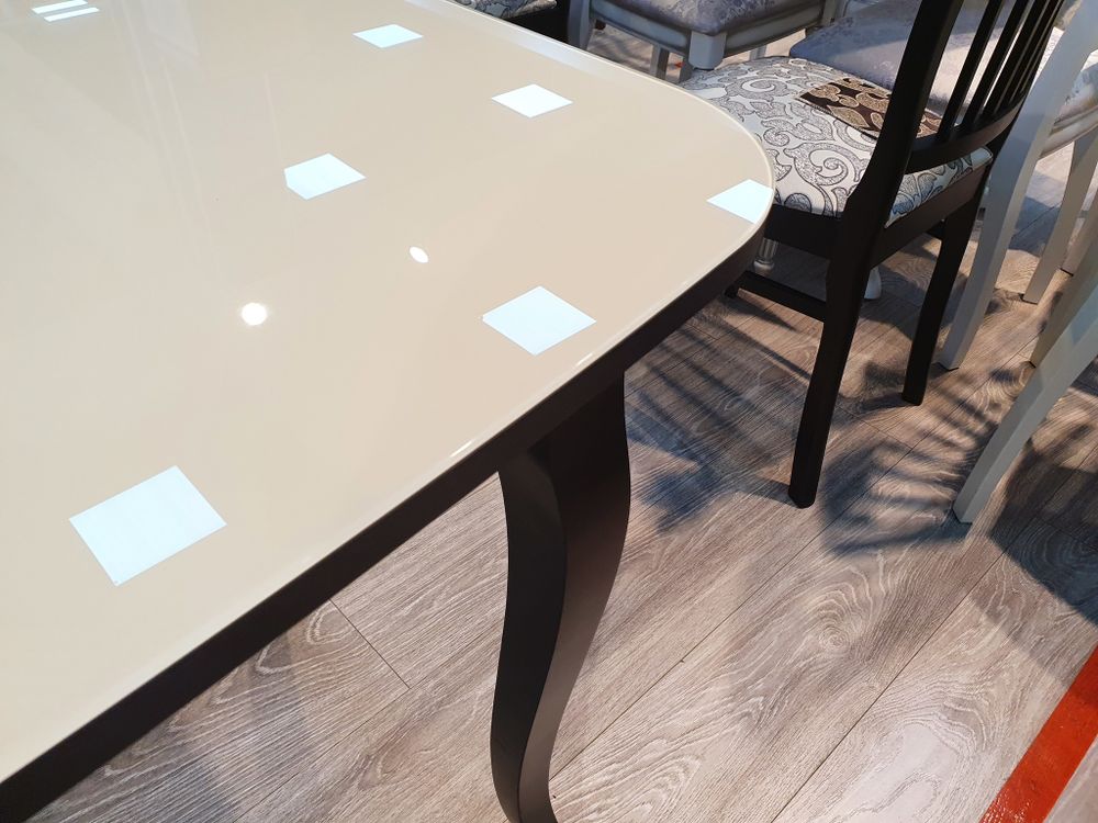 Стол KENNER 1200С  венге/стекло белое сатин