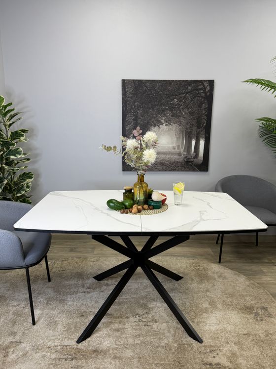 Стол KENNER BR1400 черный/GLORIA WHITE