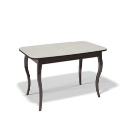 Стол KENNER 1200С  венге/стекло крем сатин