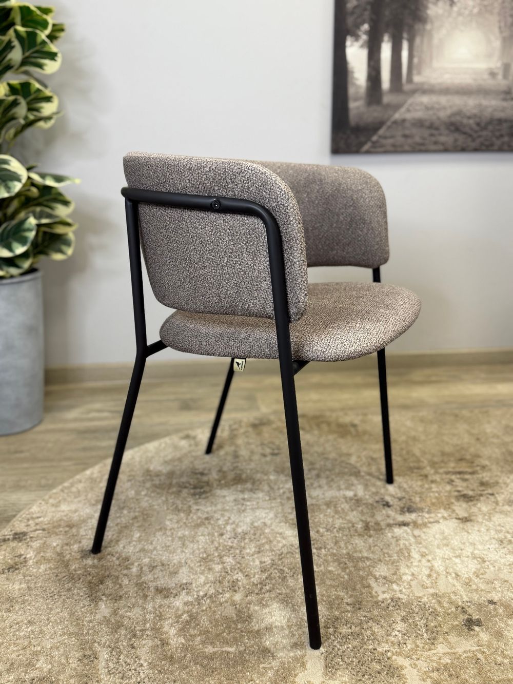 Стул KENNER 303SD черный/микробукле капучино