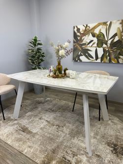 Стол KENNER SL1600 белый/керамика белая глянец