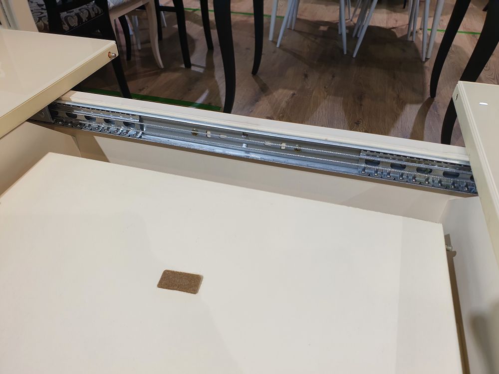 Стол KENNER 1200М  крем/стекло крем глянец