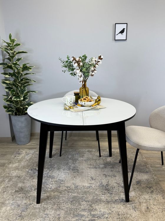 Стол KENNER 1000 М венге/стекло белое глянец