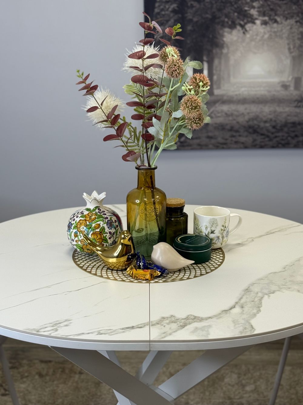 Стол Kenner R1000, белый/керамика TOP ALPINE WHITE арт.170118