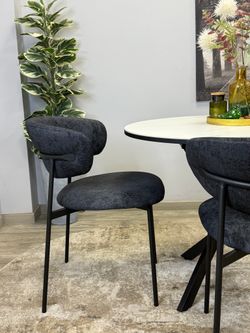 Стол KENNER R1000s черный/керамика мрамор белый