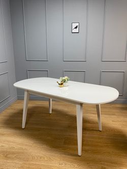 Стол KENNER 1300 М белый/стекло белое сатин