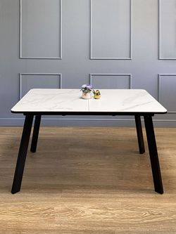 Стол KENNER AK1200 черный/GLORIA WHITE