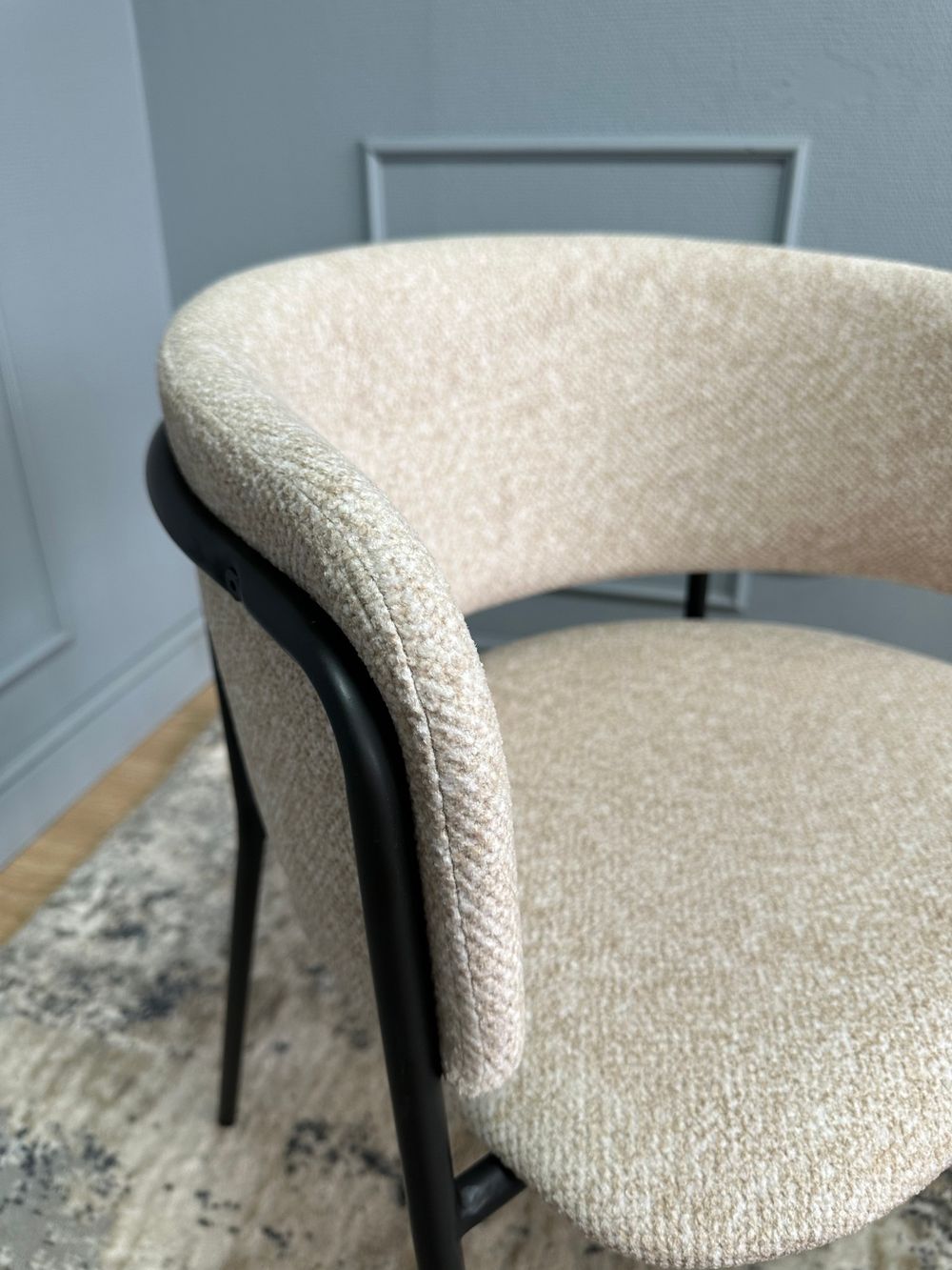 Комплект стульев 2шт KENNER 303SD черный/микробукле бежевый