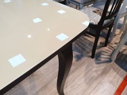 Стол KENNER 1200С  венге/стекло белое сатин