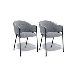 Комплект стульев 2шт KENNER 308SD черный/серый