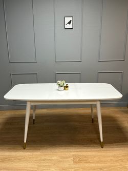 Стол KENNER 1200K белый/стекло белое глянец