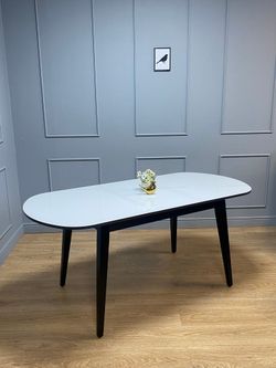 Стол KENNER 1300 М венге/стекло белое глянец