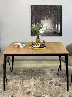 Стол KENNER KS1200 черный/дуб коричневый