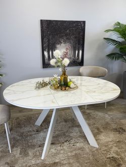 Стол KENNER RL1100 белый/керамика белая глянец