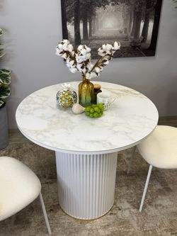 Стол Kenner LD900, белый/керамика мрамор белый глянец