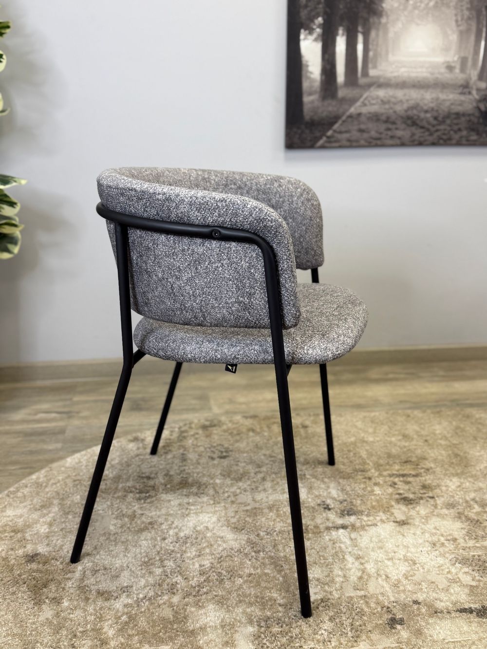 Стул KENNER 303SD черный/микробукле серый