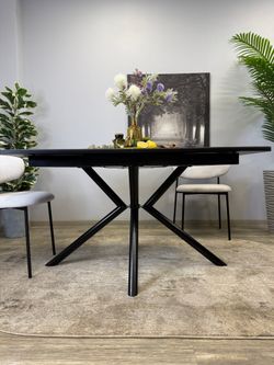 Стол KENNER DM1400 черный/керамика черная