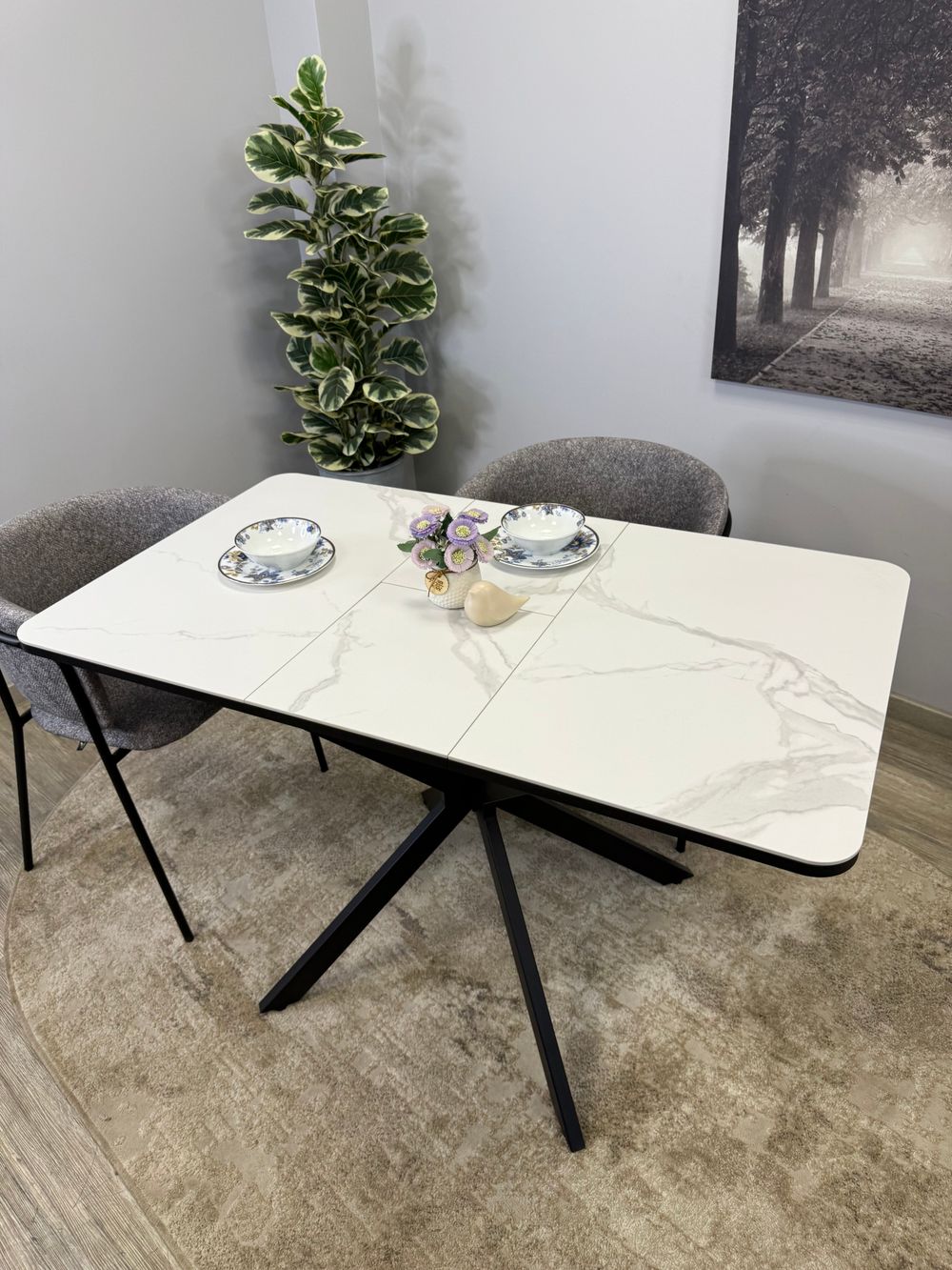 Стол Kenner BK1000, белый/керамика GLORIA WHITE