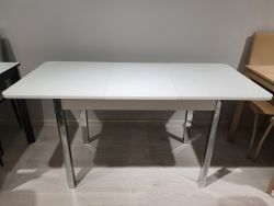 Стол KENNER 1100s белый/стекло белое сатин