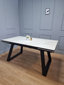 Стол KENNER ML1400 черный/керамика мрамор черный