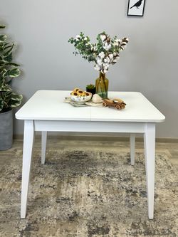 Стол KENNER 900 М белый/стекло белое сатин