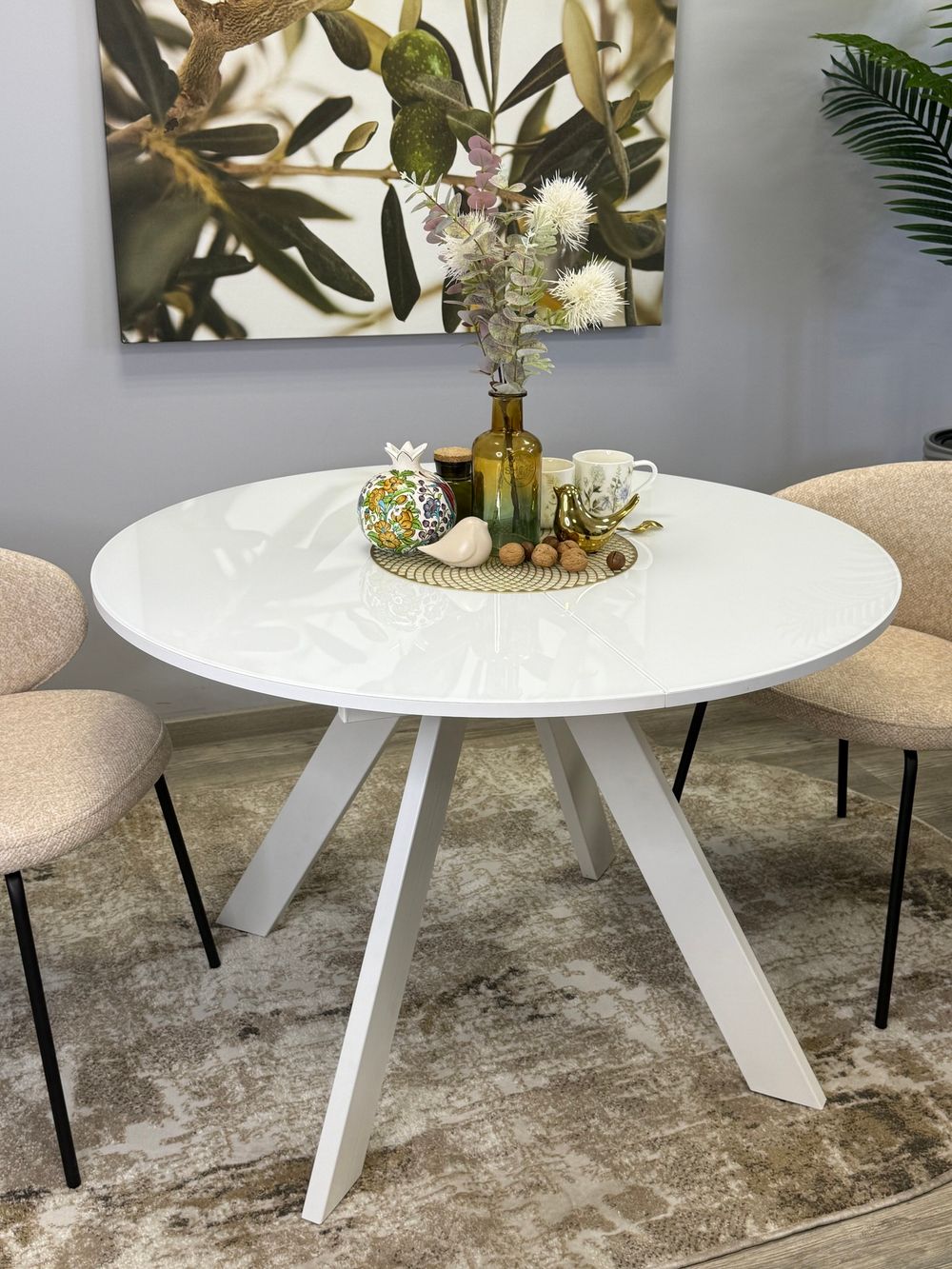 Стол KENNER RL1100 белый/стекло белое глянец