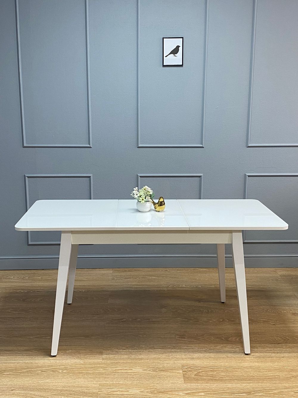 Стол KENNER 1100 М белый/стекло белое глянец