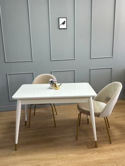 Стол KENNER 1100K белый/стекло белое глянец