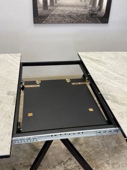 Стол KENNER BR1400 черный/керамика серая