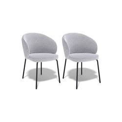 Комплект стульев 2шт KENNER 305SD черный/серебристый микробукле