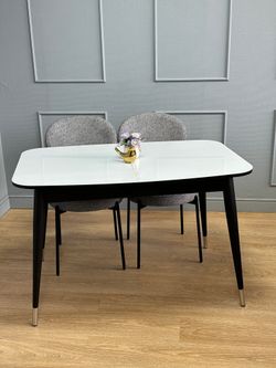 Стол KENNER K1200 венге/стекло белое сатин