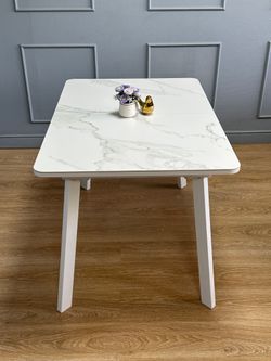 Стол KENNER AA1200 белый/керамика мрамор белый