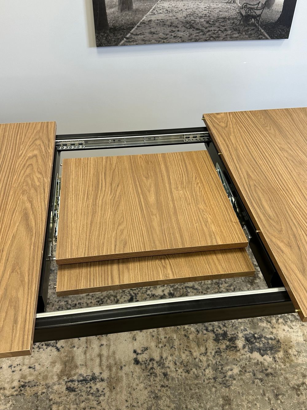 Стол KENNER KS1200 черный/дуб коричневый