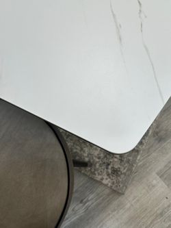 Стол KENNER AZ1400 черный/керамика белая