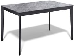 Стол KENNER KR1200 черный/керамика мрамор серый глянец