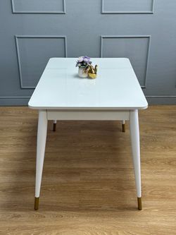 Стол KENNER 1100K белый/стекло белое глянец