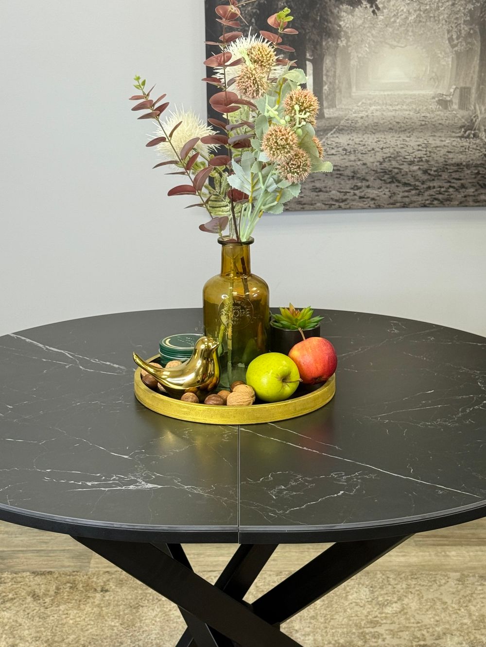 Стол KENNER R1000s черный/керамика черная