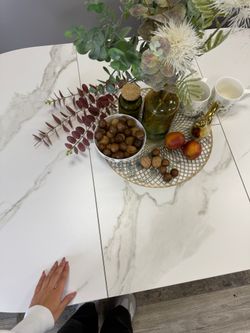 Стол KENNER DO1200 белый/керамика белая