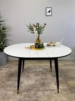 Стол KENNER 1000K венге/стекло белое глянец