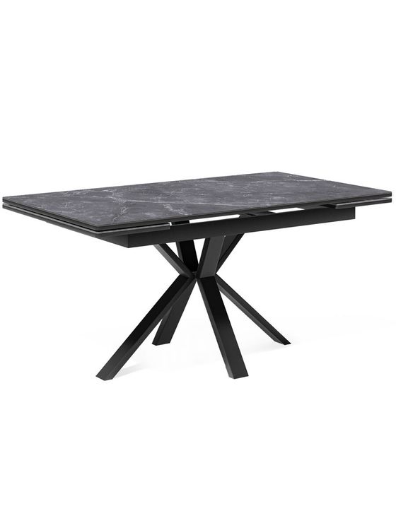 Стол KENNER ME1600 черный/керамика мрамор черный