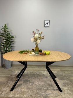 Стол KENNER DO1100 черный/дуб натуральный