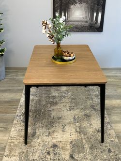 Стол KENNER KS1200 черный/дуб коричневый