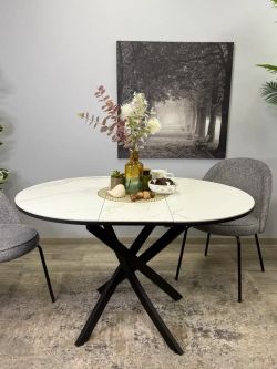 Стол KENNER R900 черный/керамика белая