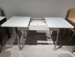 Стол KENNER 1100s белый/стекло белое сатин
