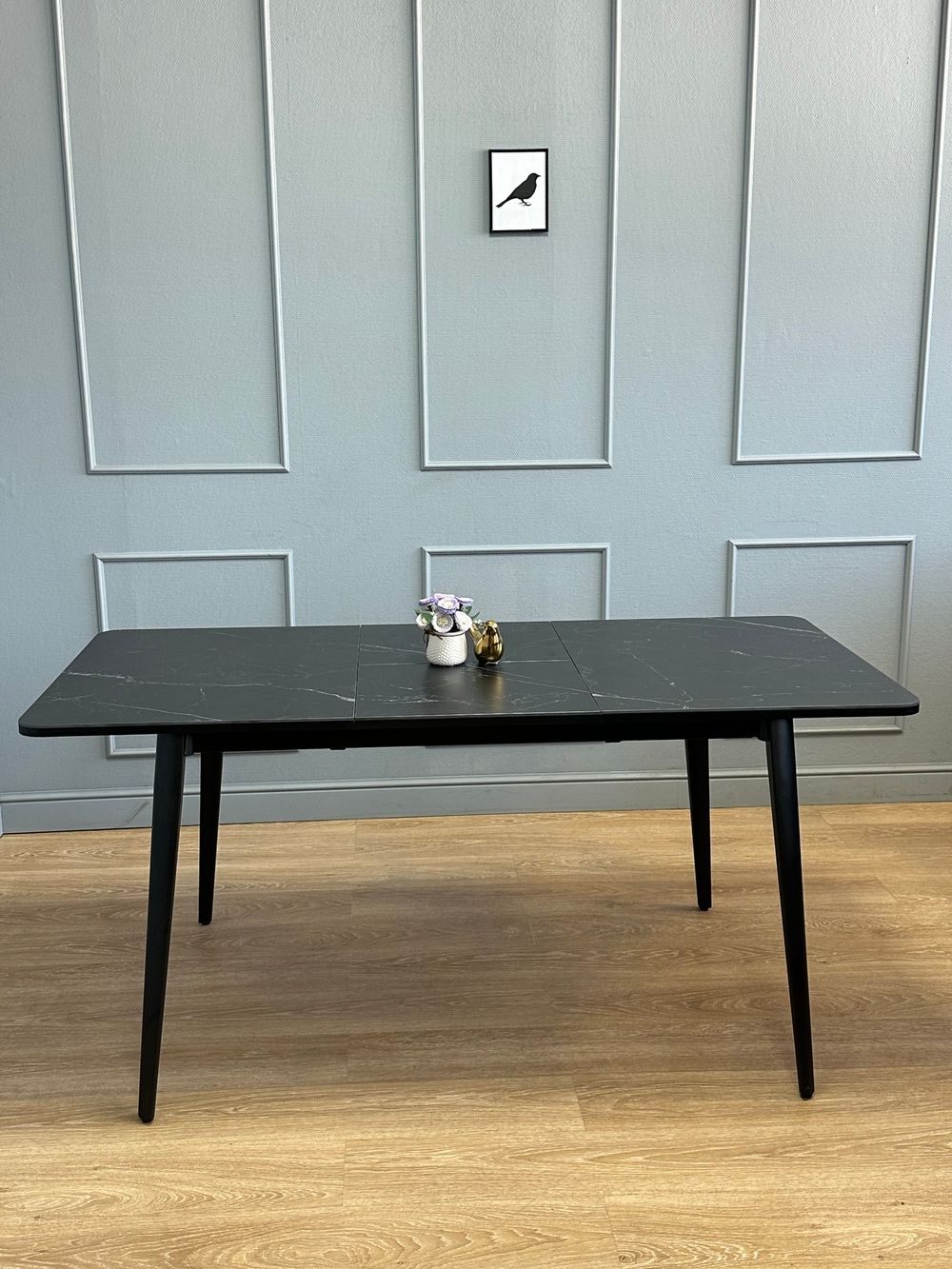 Стол KENNER KS1200 черный/керамика мрамор черный