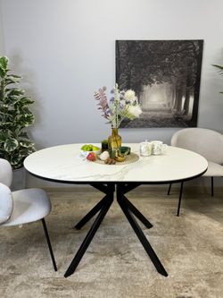 Стол KENNER DO1300 черный/керамика белая