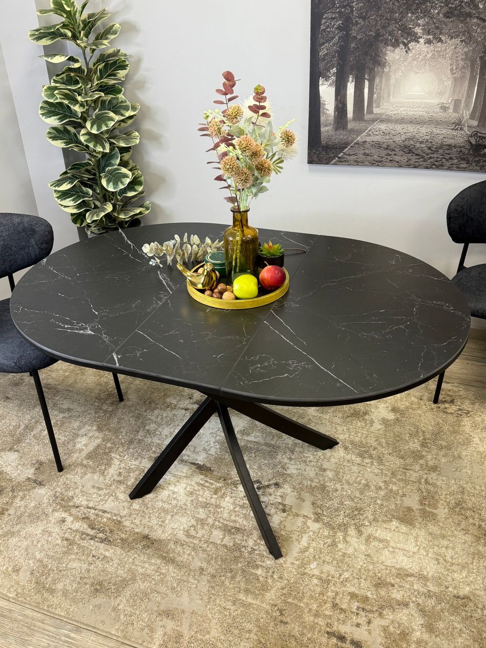 Стол KENNER R1000s черный/керамика черная