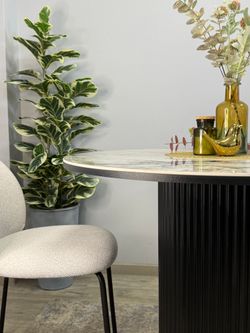 Стол KENNER LD1000 черный/керамика гранит арктический глянец